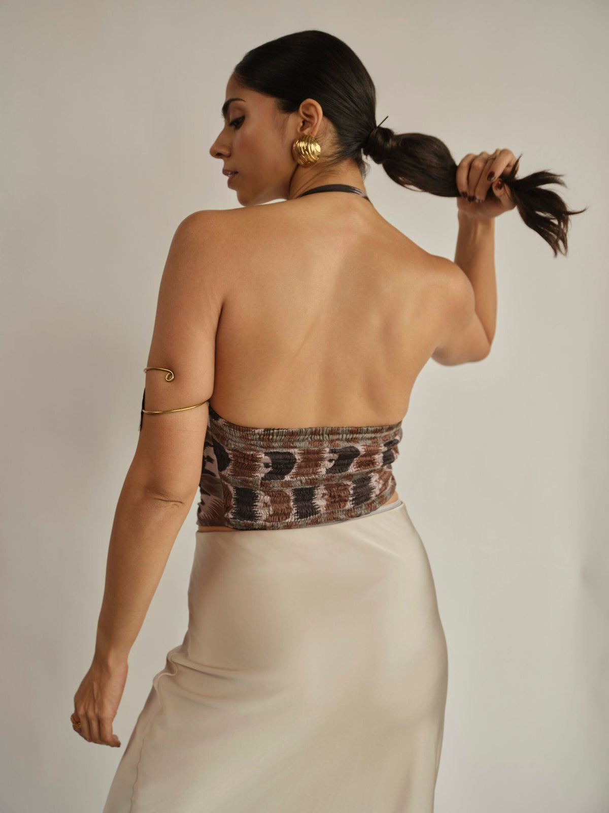 Solenne Top & Champagne Skirt Set