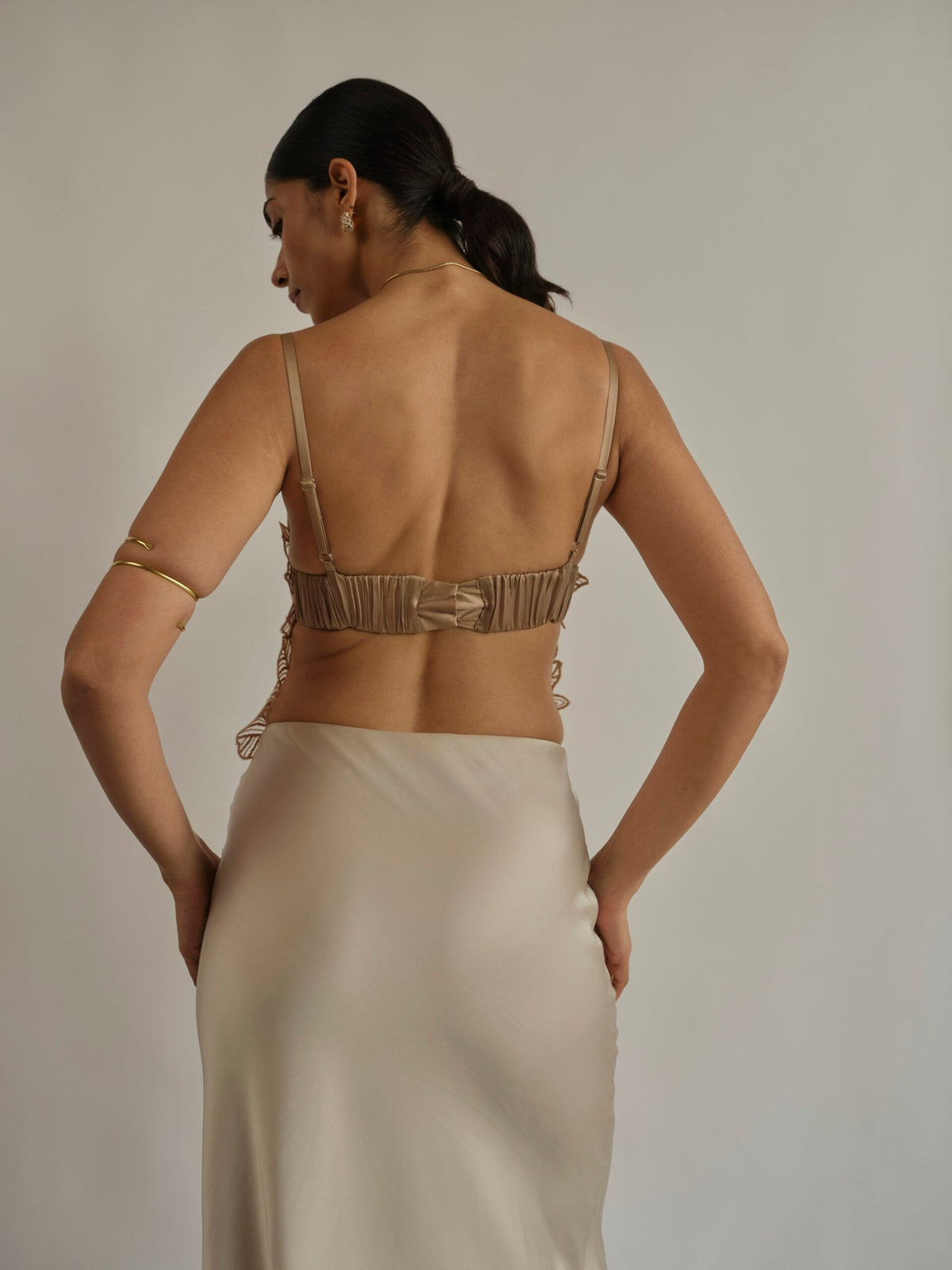 Ivora Top & Champagne Skirt Set